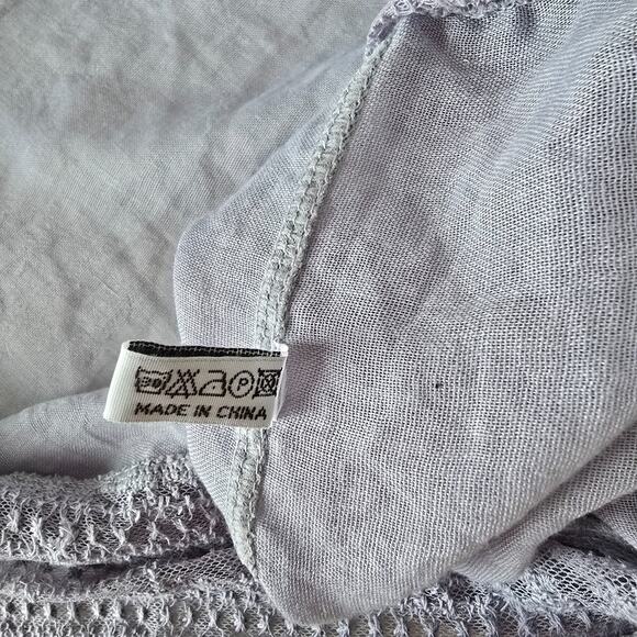 Plus Size Shawl Wrap Lavender Women's OSFM Lace Hem V-Neck Sleeves Oversized - Picture 6 of 7